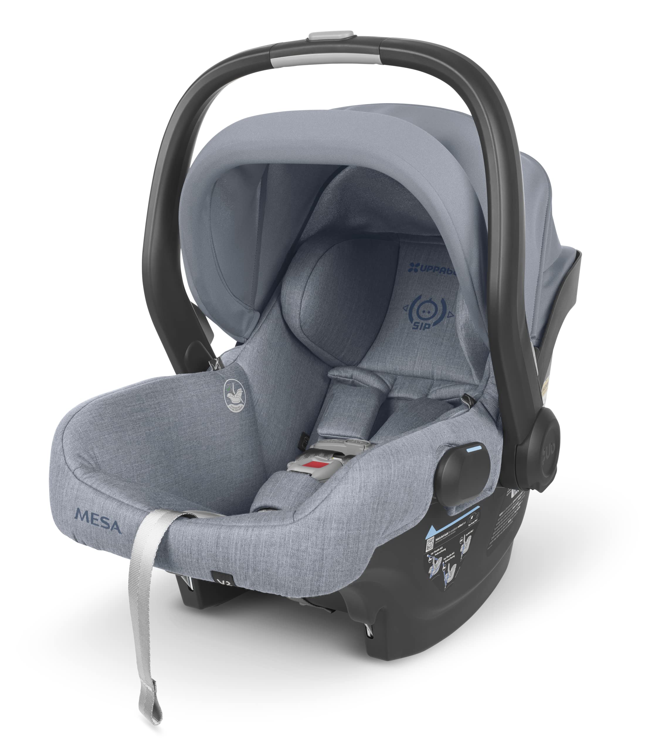 Mesa V2 Infant Car Seat - Gregory - Blue Melange | Merino Wool + Base for Mesa/Mesa V2