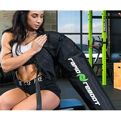 Rapid Reboot Complete Package: Compression Boot, Arm, Hip, Pump, & Duffel. Sequential air Compression Therapy for Improved Circulation and Workout Recovery for Athletes