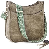Women's Shoulder Handbags Fashion Vegan Leather Crossbody Bag Shoulder Purse For Ladies with 2PCS Adjustable Strap