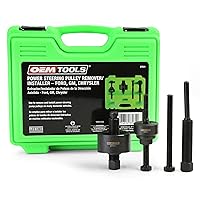 37031 Power Steering Pulley Puller and Installer Kit, Removes and Installs Power Steering Pump Pulleys on Most Domestic Vehicles, Ford, GM, VW , green