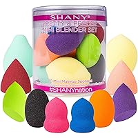 SHANY Pretty & Precise Mini Makeup Blender Puff Set - Premium Latex-Free Makeup Blender Beauty Sponges For Foundation and Blending - Set of 10