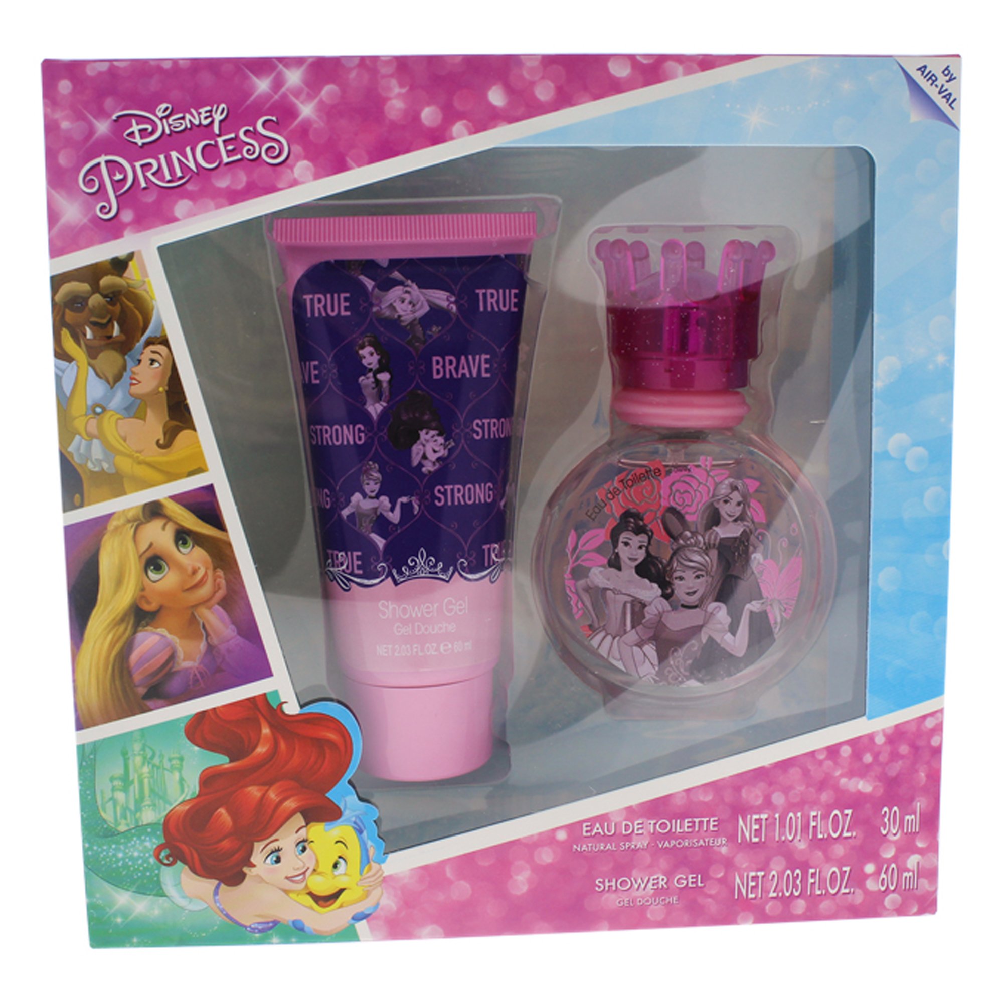 Disney Princess for Kids 2 Piece Gift Set with Eau de Toilette Spray & Shower Gel, 2 Count
