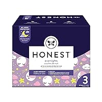 The Honest Company Clean Conscious Overnight Diapers | Plant-Based, Sustainable | Starry Night | Club Box, Size 3 (16-28 lbs), 60 Count