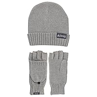 Jeep unisex-adult Men's and Women's 2-piece Beanie and Convertible Gloves Set - Unisex One Size Fits MostWinter Accessory Set