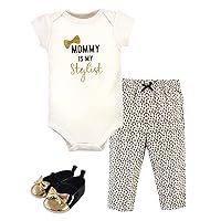 Little Treasure Unisex Baby Cotton Bodysuit, Pant and Shoe Set