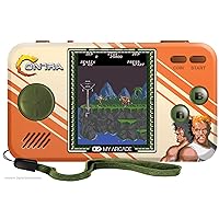 My Arcade Contra Pocket Contra and Super Contra, CO/VS Link for CO-OP Action, Full Color Display, Volume Controls, Headphone Jack, Battery or Micro USB Powered (DGUNL-3281) - Electronic Games