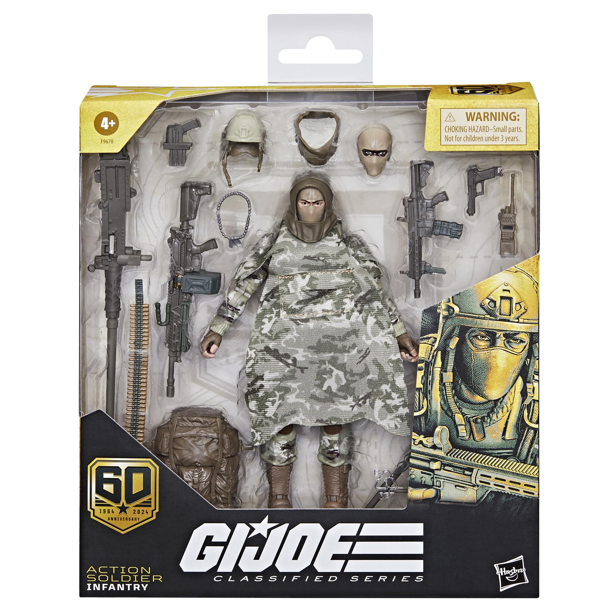 G.I. Joe Classified Series 60th Anniversary Action Soldier - Infantry, Collectible 6-Inch Action Figure with 25 Accessories