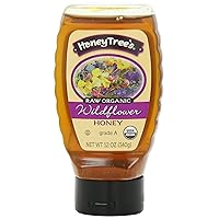 Raw Organic Honey, Wildflower, 12 Ounce