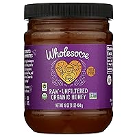 WHOLESOME SWEETENERS Honey FRTRD Raw Organic, 16 Ounce