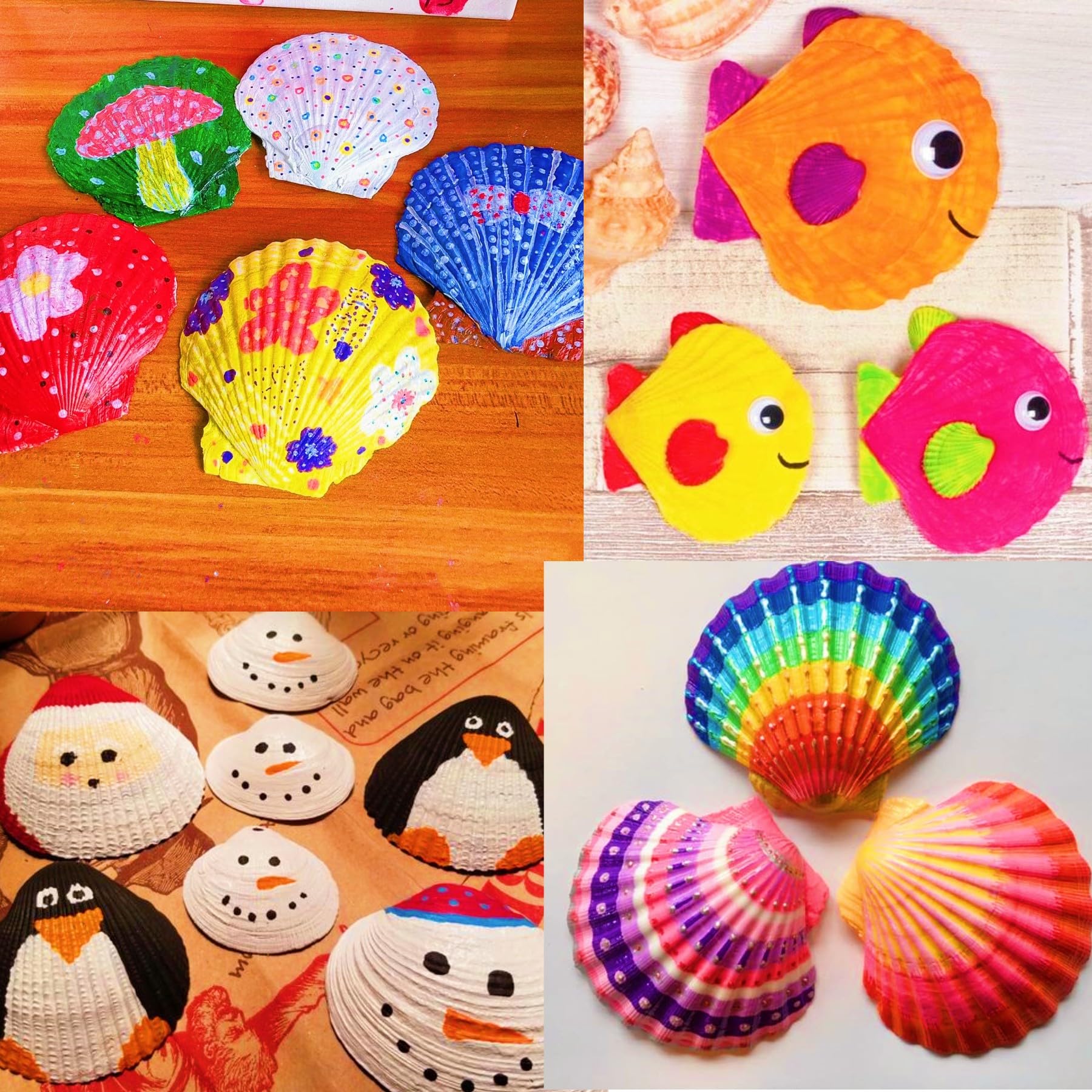 Shell Painting Kit-Arts and Crafts for Girls and Boys Ages 4-12,Craft Kits, Creative Art Supplies for Kids,Birthday Christmas Gifts Painting Toys for 4 5 6 7 8 9 10 11 12 Year Old Kids Activities