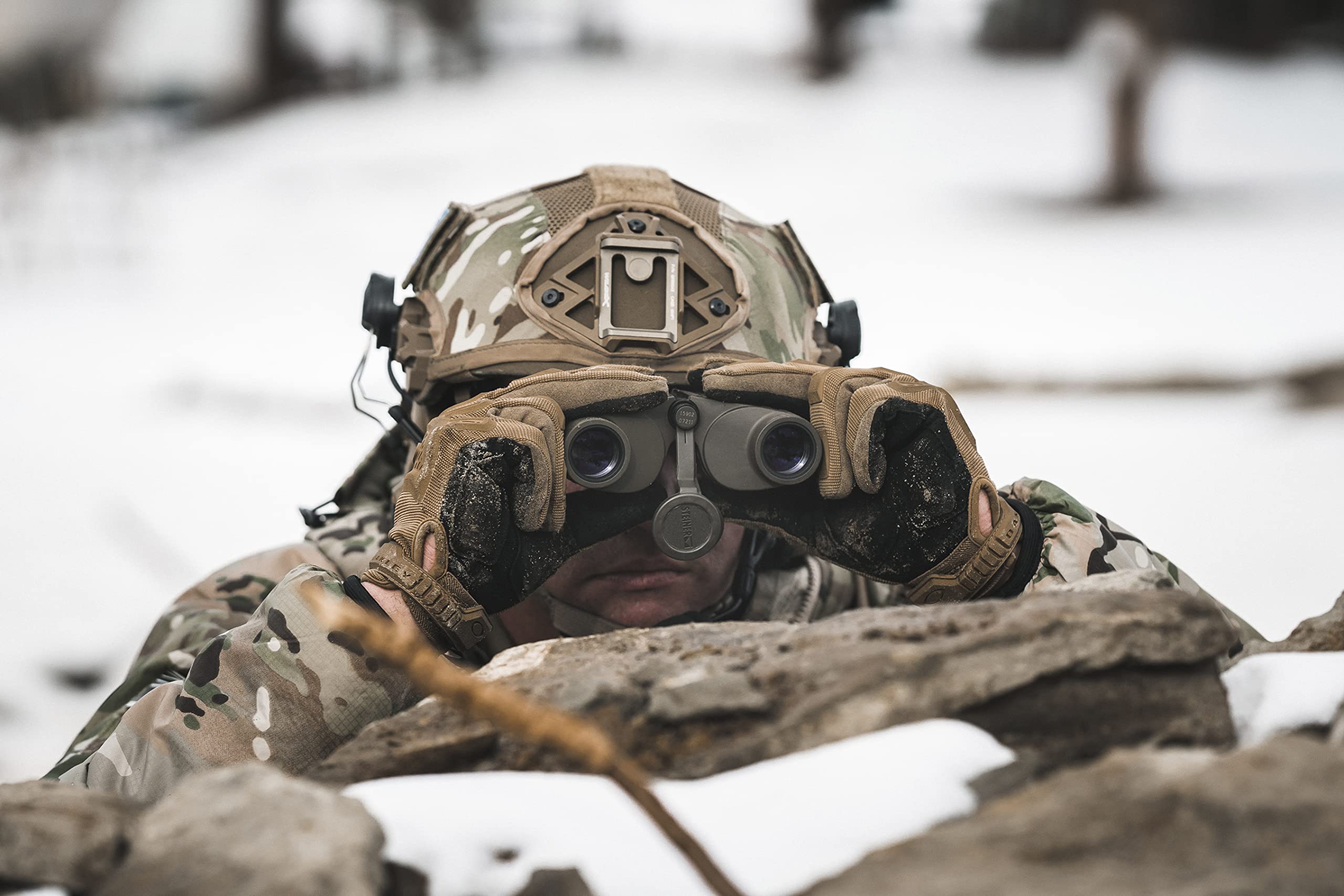 Steiner Military-Marine Series Binoculars, Lightweight Tactical Precision Optics for Any Situation, Waterproof, Green, 7x50