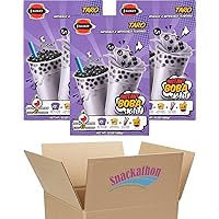Instant Boba Bubble Pearl Milk Tea Kit with Authentic Tapioca Boba, Straws Included, 9 Servings (Taro, 9 Servings)