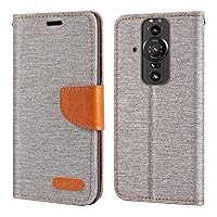 for Sony Xperia PRO-I XQ-BE42 Case, Oxford Leather Wallet Case with Soft TPU Back Cover Magnet Flip Case for Sony Xperia PRO-I XQ-BE42 (6.5''), Grey