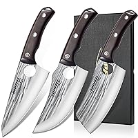 Babish German High-Carbon 1.4116 Steel Cutlery, 3-Piece (Chef Knife, Bread  Knife, & Pairing Knife) w/Kitchen Knife Roll