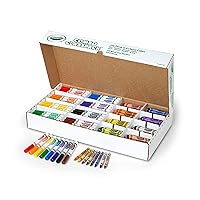 Crayola Crayons and Washable Markers Classpack, 256 Ct, Bulk School Supplies for Teachers, Elementary and Preschool