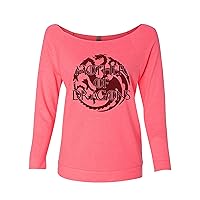 Womens Movie Lover Raglan 3/4 Sleeve Shirts Mother of Dragons Lightweight Sweatshirts