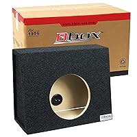 Atrend Bbox Single Sealed 12 Inch Wedge Shaped Subwoofer Enclosure - Universal Wedge Truck Enclosure - Premium Subwoofer Box Improves Audio Quality, Sound & Bass - Red & Black Spring Terminals