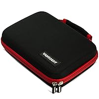 VanGoddy Harlin Premium Hard Shell Protective Red Trim Storage Case for Rand McNally OverDryve/Road Explorer/RV Tablet/RVND/TND / 4.3