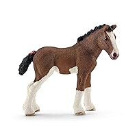 Schleich Farm World, Farm Animal Horse Toys for Kids and Toddlers, Clydesdale Foal Figurine, Ages 3+
