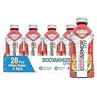 BODYARMOR LYTE Sports Drink Low-Calorie Sports Beverage, Strawberry Banana, Coconut Water Hydration, Natural Flavors With Vitamins, Potassium-Packed Electrolytes, Perfect For Athletes, 28 Fl Oz (Pack of 12)