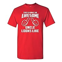 City Shirts Mens Awesome Uncle Looks Like Adult Funny T-Shirt Tee XL Red (X Large, Red)