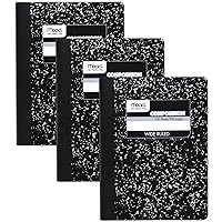 Composition Notebooks, 3 Pack, Wide Ruled Paper, 9-3/4