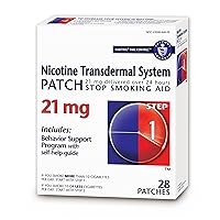 Nicotine Transdermal System Patch | Stop Smoking Aid | Step 1 (21 mg) | 28 Patches (4 Week Kit)
