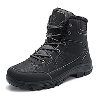 Men's Winter Snow Boots Water Repellent Insulated Work Boot With Warm Lined Ankle Hiking Shoes