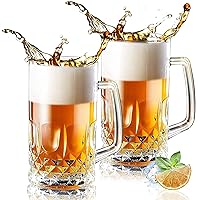 MICHELY Unbreakable Tall Pilsner Beer Glasses Set of 2 (16.5 oz), Tritan  Plastic Wheat Beer Cup Tumbler Pint Glass