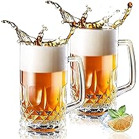 MICHELY Unbreakable Tall Pilsner Beer Glasses Set of 4 (16.5 oz), Tritan  Plastic Wheat Beer Cup Tumbler Pint Glass