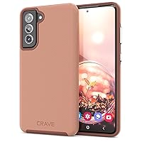 Crave Dual Guard for Samsung Galaxy S21 FE Case, Shockproof Protection Dual Layer Case for Samsung Galaxy S21 FE, S21 FE 5G - Blush