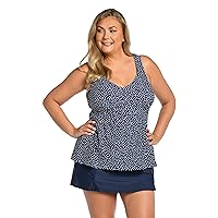 Maxine Of Hollywood Women's Over The Shoulder Empire Tankini Swimsuit Top