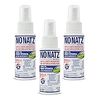 No Natz Botanical Bug Repellent, Effective for Gnat, Mosquito, and Biting Flies, Hand-Crafted and DEET-Free, Non-Greasy Formula, 2 Ounce Spray Bottle, 3-Pack