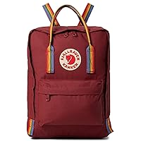 Fjällräven Kånken Rainbow Backpack for Men, and Women - Durable Fabric with Adjustable Shoulder Straps, and Lightweight Backpack Ox Red/Rainbow Pattern One Size One Size