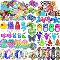 114 Pack Pop Party Favors for Kids 4-8 8-12, Premium Pop Fidget Toys, Birthday Gifts, Treasure Box Toys for Classroom, Carnival Prizes, Pinata Stuffers, Goodie Bag Stuffers