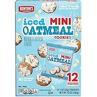 Benton's Mini Iced Oatmeal Cookies On the Go, 12 Pouches, 1 oz Each, (1 Pack SimplyComplete Bundle) School Friendly Backpack Kids Snack, No High-Fructose Corn Syrup