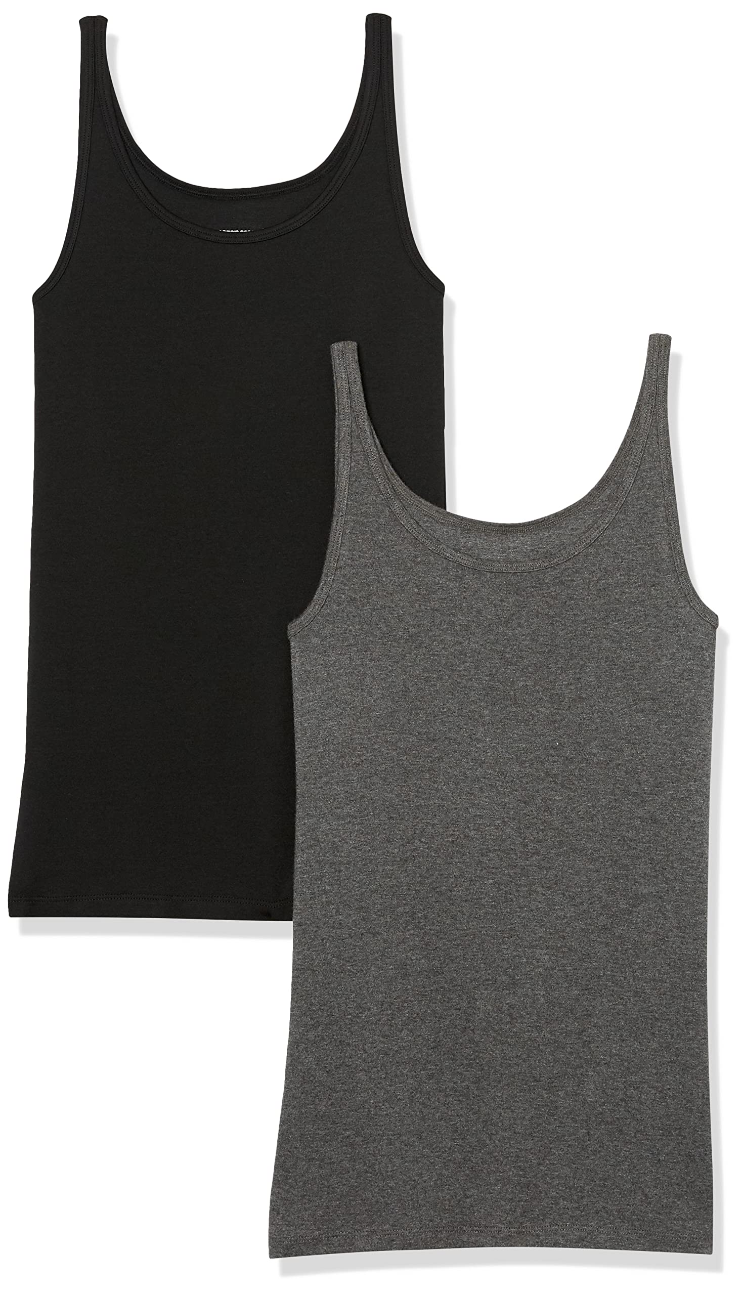 Amazon Essentials Women's Slim-Fit Thin Strap Tank, Pack of 2