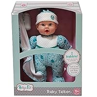 Baby's First Goldberger Baby Talker Interactive Baby Doll with Teal Outfit & Matching Cap