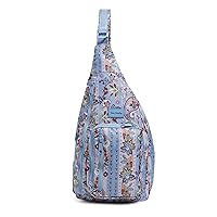 Vera Bradley Recycled Lighten Up Reactive Sling Backpack, Provence Paisley Stripes