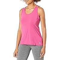 Reebok Women's Activchill Strappy Athletic Tank Cami Shirt, Semi Proud Pink, X-Large