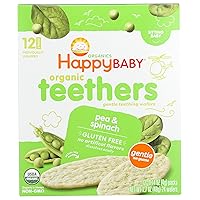 Baby Food Teether pea Spinach Organic 0.14 Ounce (Pack of 12)
