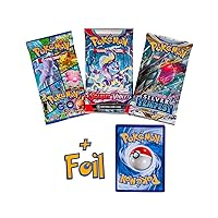 Pokemon TCG: 3 Booster Packs & 1 Random Foil | Includes 3 Blister Packs of Random Cards & 1 Individually Packed Holofoil Promo Card, 097712556710