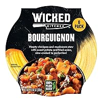 Wicked Kitchen Ready to Eat Meals, Bourguignon (8-Pack) Vegan Stew- Microwavable Food - Plant-Based & Dairy-Free Instant Prepared Meals - GMO-Free