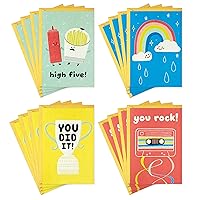 Hallmark Kids Encouragement Cards Assortment, You Rock! You Did It! High Five (16 Cards with Envelopes)