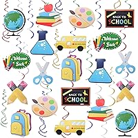 HADDIY Back to School Decorations,30 Set Welcome Back to School Party Swirl Ceiling Hanging Decor for First Day of School Preschool Classroom Decorations