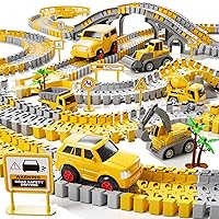 Toddler Boy Toys 236 PCS Race Tracks Toys Gifts for 3 4 5 Year Old Boys Kids, 3 4 5 6 Year Old Boys Toys, Construction Toys for Boys Age 3-5 4-6 5-7