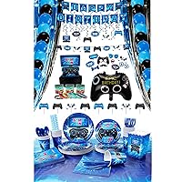 DECORLIFE Video Game Birthday Party Supplies, Gamer Birthday Decorations, Video Game Party Favors for Boys, Cupcake Toppers
