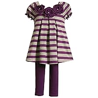 Bonnie Jean Little Girls' Stripe Knit Top Set