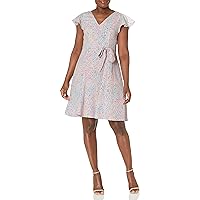 Adrianna Papell Women's Printed Godet Fit and Flare