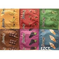 Fantasy Flavored Condoms Pack 12 Condoms : variety of flavors such as VANILLA, STRAWBERRY, MINT, GRAPE, CHOCOLATE, and BANANA. [The Random Fun That You Will Not Know Until You Have Used.]